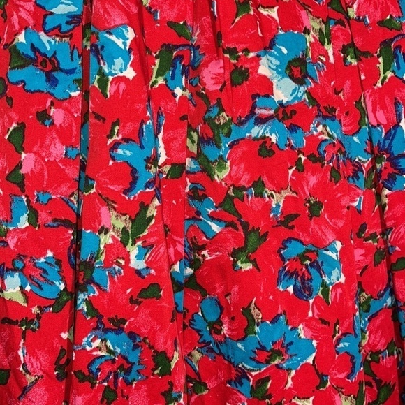 Talbots Floral Pleated A-line Skirt Sz. 14 - Picture 6 of 13
